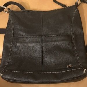 The Sak black Leather Crossbody Bag